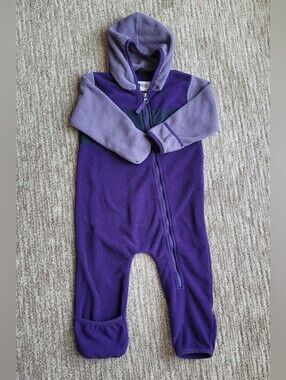 MEC FIRESIDE BUNTING FLEECE ONE-PIECE SUIT MID LAYER FOLDOVER CUFFS BABY 12 MOS
